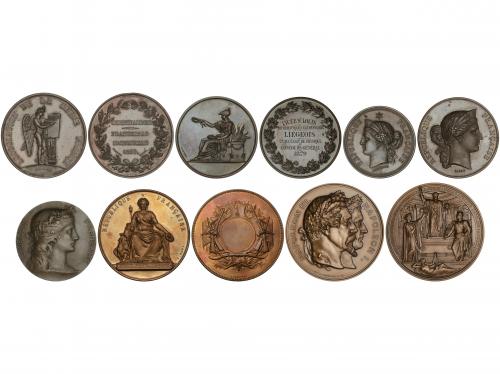 MEDALLAS EXTRANJERAS. Lote 7 medallas. 1833 a 1880 y S/F. FR