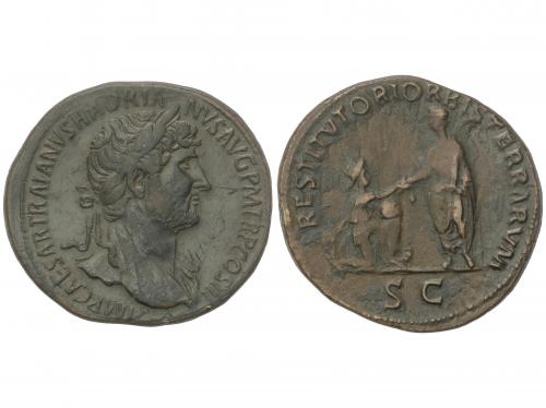IMPERIO ROMANO. Sestercio. 134-138 d.C. ADRIANO. Anv.: HADR