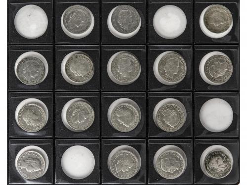 SUIZA. Lote 16 monedas 20 Rappen. 1894 a 1921. Ni. Todas fec