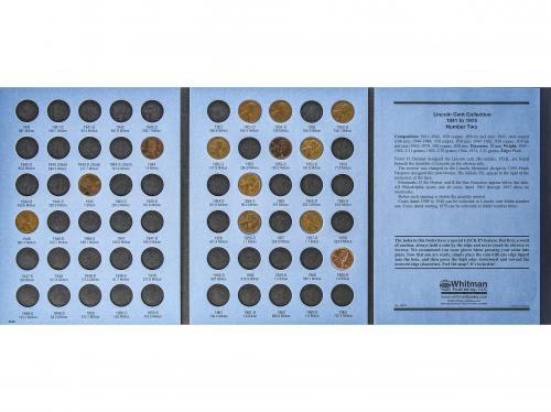 ESTADOS UNIDOS. Lote 36 monedas 1 Cent. 1944 a 1960. AE. Tip