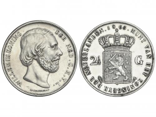 HOLANDA. 2 1/2 Gulden. 1865. WILLEM III. 24,87 grs. AR. KM-8