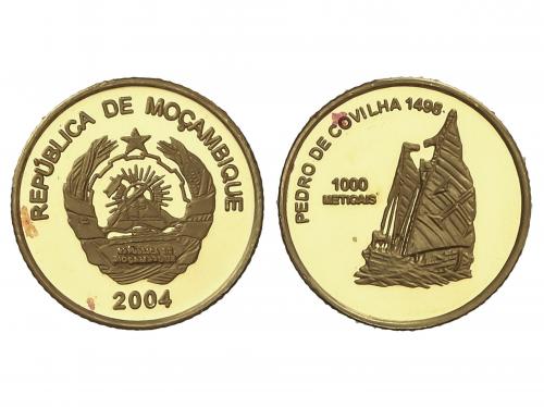MOZAMBIQUE. 1.000 Meticais. 2004. 1,28 grs. AU. Barco Pedro 