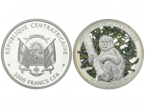 1.000 Francs CFA. 2013. 20,14 grs. AR. Protección naturaleza