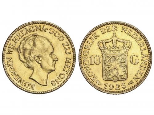 HOLANDA. 10 Gulden. 1926. WILHELMINA I. 6,65 grs. AU (900). 