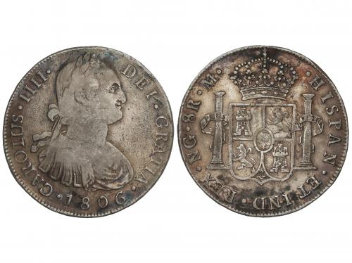 CARLOS IV. 8 Reales. 1806. GUATEMALA. M. 26,63 grs. Pátina. 