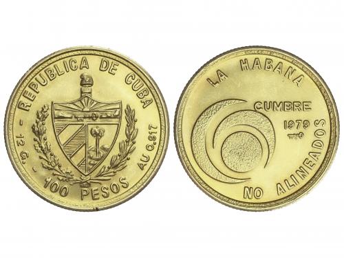 CUBA. 100 Pesos. 1979. 11,91 grs. AU. Fr-9; KM-45. SC. 