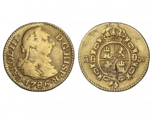 CARLOS III. 1/2 Escudo. 1786. MADRID. D.V. 1,67 grs. (Restos