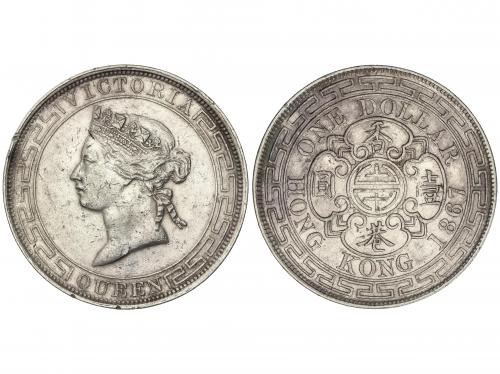 HONG KONG. 1 Dollar. 1867. 26,82 grs. AR. (Pequeños golpecit