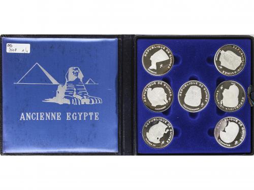 GUINEA. Set 7 monedas 500 Francs. 1970. ANCIENNE EGYPTE. Apr