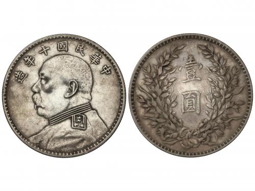 CHINA. 1 Dollar (Yuan). Año 10 (1921). YÜAN SHIH-KAI. 26,59 