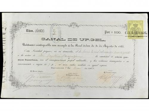 ANTIGUOS. Obligación-Pagaré 100 Pesos Fuertes. 2 Enero 1866.