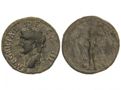IMPERIO ROMANO. As. 23-32 d.C. AGRIPA. Anv.: M. AGRIPPA L. F