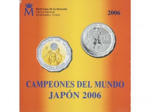 JUAN CARLOS I. Set 2 monedas 10 y 300 Euro. 2006. CAMPEONES 