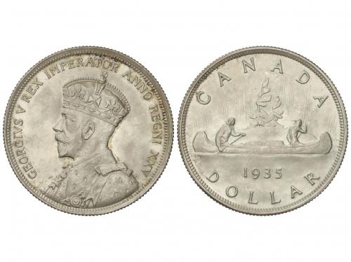 CANADÁ. 1 Dollar. 1935. GEORGE V. 23,33 grs. AR. Jubileo de 