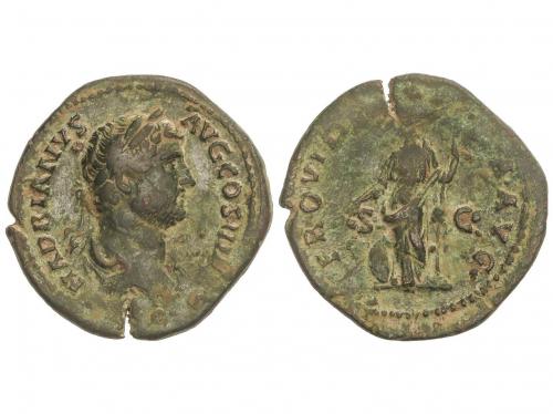 IMPERIO ROMANO. As. 134-138 d.C. ADRIANO. Anv.: HADRIANVS AV