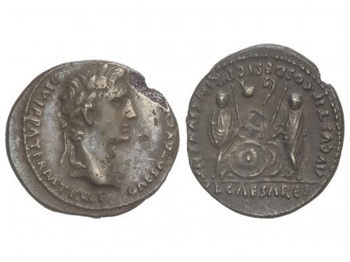 IMPERIO ROMANO. Denario. 7-6 a.C. AUGUSTO. Anv.: CAESAR AVGV