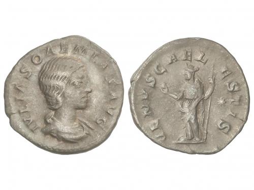 IMPERIO ROMANO. Denario. 222 d.C. JULIA SOEMIAS. Anv.: IVLIA