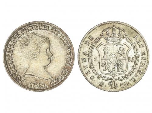 ISABEL II. 1 Real. 1848. MADRID. C.L. 1,49 grs. (Leves golpe