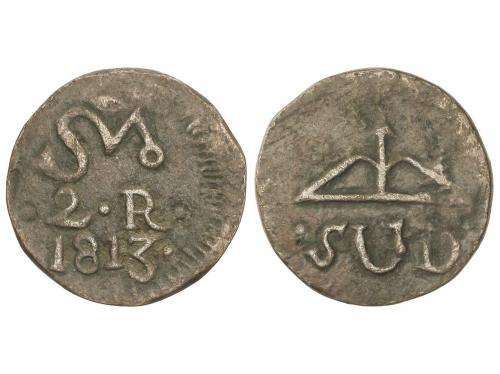 FERNANDO VII. 2 Reales. 1813. MORELOS. 5,22 grs. AE. AC-885.