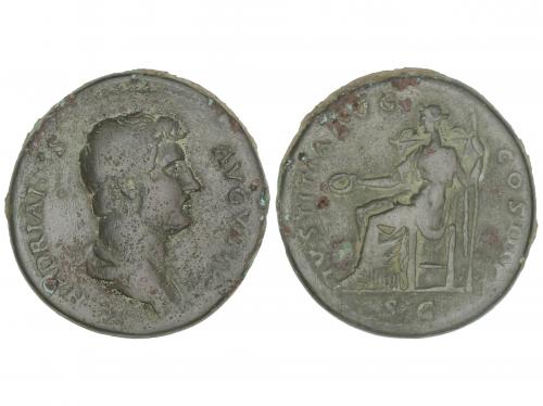 IMPERIO ROMANO. Sestercio. 132-134 d.C. ADRIANO. Anv.: HADR