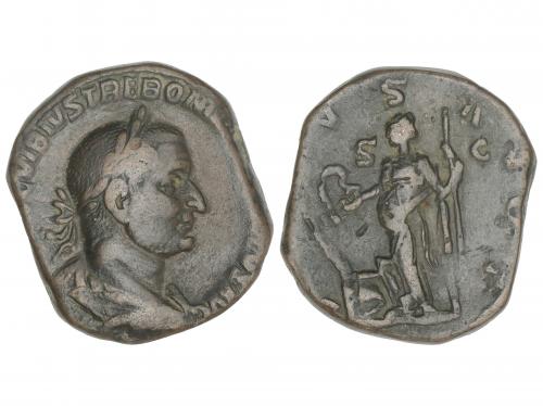 IMPERIO ROMANO. Sestercio. Acuñada el 251-254 d.C. TREBONIAN