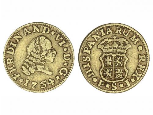 FERNANDO VI. 1/2 Escudo. 1754. SEVILLA. P.J. 1,75 grs. AC-5