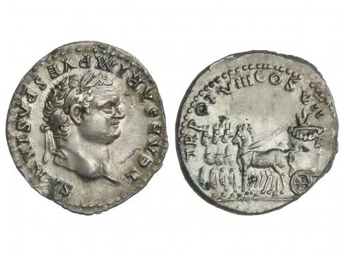 IMPERIO ROMANO. Denario. 79 d.C. TITO. Anv.: TI. CAESAR. IMP