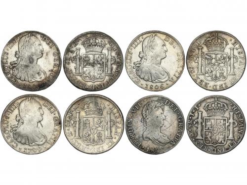 LOTES y COLECCIONES. Lote 4 monedas 8 Reales. 1799 a 1820. C