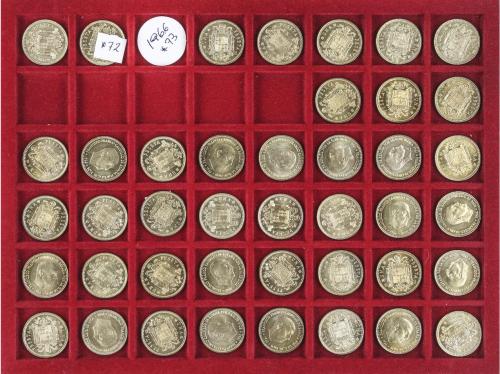 ESTADO ESPAÑOL. Lote 575 monedas 1 Peseta. 1963 y 1966. (*19