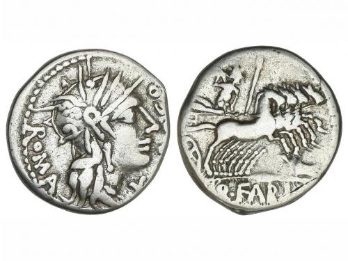 REPÚBLICA ROMANA. Denario. 124 a.C. FABIA. Quintus Fabius L