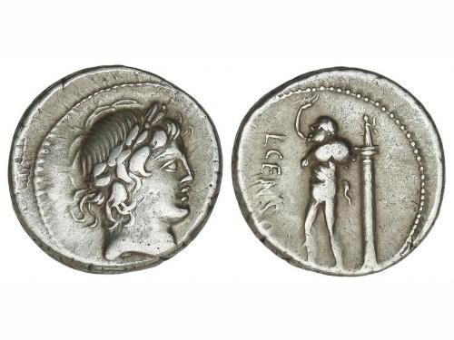 REPÚBLICA ROMANA. Denario. 88 a.C. MARCIA. L. Marcius Censo