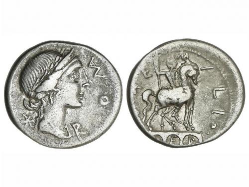 REPÚBLICA ROMANA. Denario. 114-113 a.C. AEMILIA. Man. Aemil