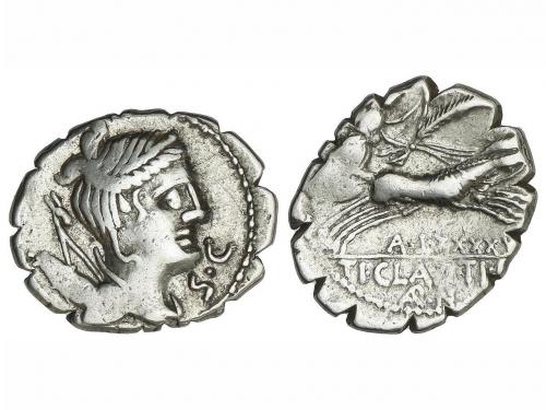 REPÚBLICA ROMANA. Denario. 79 a.C. CLAUDIA. Ti. Claudius Ne