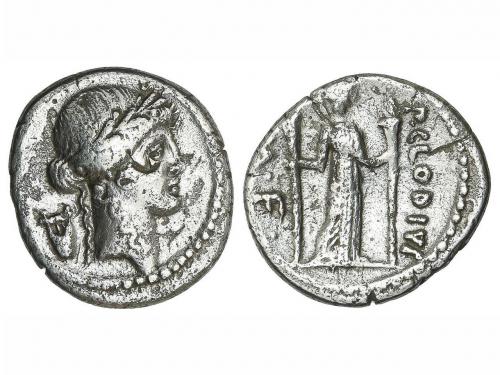 REPÚBLICA ROMANA. Denario. 42 a.C. CLAUDIA. P. Claudius M.f