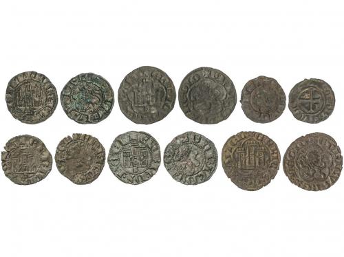 REINO DE CASTILLA Y LEON. Lote 14 monedas Noven (3), Seisén,