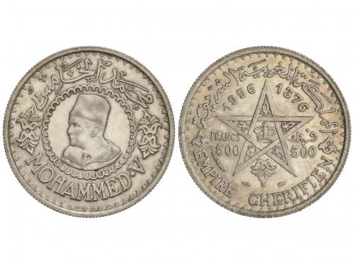 MARRUECOS. 500 Francs. 1376 d.H.-1956 d.C. MOHAMMED V. 22,47