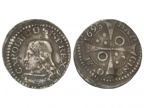 CARLOS II. Croat. 1693. BARCELONA. 2,34 grs. (Golpecitos). P
