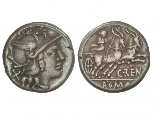 REPÚBLICA ROMANA. Denario. 138 a.C. RENIA. C. Renius. Anv.: 