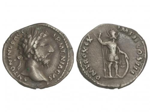 IMPERIO ROMANO. Denario. 165-166 d.C. MARCO AURELIO. Anv.: A