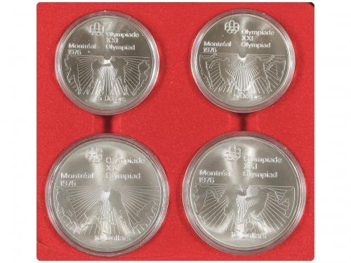 CANADÁ. Lote 28 monedas 5 (14) y 10 Dólares (14). 1973 a 197
