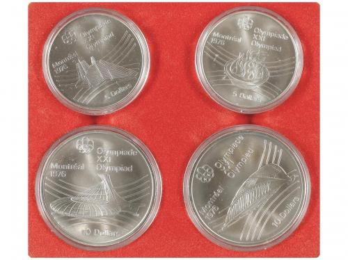 CANADÁ. Lote 28 monedas 5 (14) y 10 Dólares (14). 1973 a 197