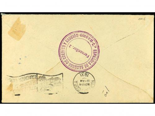 ✉ ESPAÑA. Ed. 594, 610 y 611. 1931. Carta dirigida a LA HABA