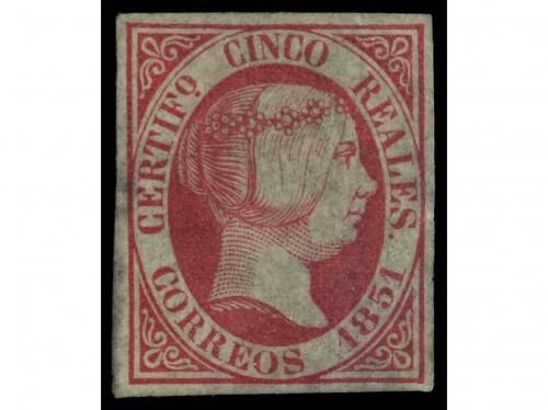 * ESPAÑA. Ed. 9. 5 reales rosa. Precioso sello pese a pequeñ