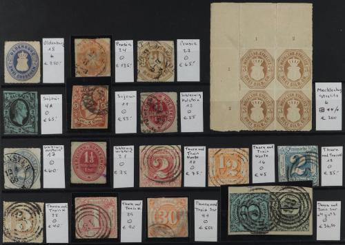 */° ALEMANIA. Colección con sellos de variados estados monta
