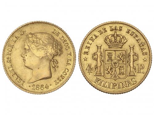 ISABEL II. 4 Pesos. 1864. MANILA. 6,73 grs. AC-858. MBC/MBC+