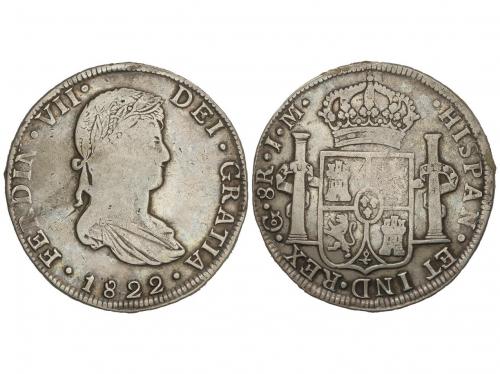 FERNANDO VII. 8 Reales. 1822. GUANAJUATO. J.M. 26,61 grs. Ac