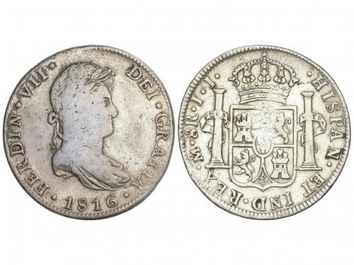 FERNANDO VII. 8 Reales. 1816. MÉXICO. J.J. 26,48 grs. (Limpi