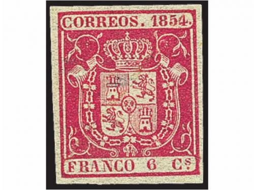 (*) ESPAÑA. Ed. 24. 6 cuartos carmín. Cuatro sellos de exce