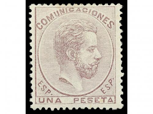 * ESPAÑA. Ed. 127. 1 peseta lila. Buen ejemplar. Cat. 92&euro;. 